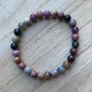 Watermelon tourmaline bracelet